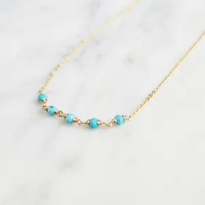 Beaded Sleeping Beauty Turquoise Necklace