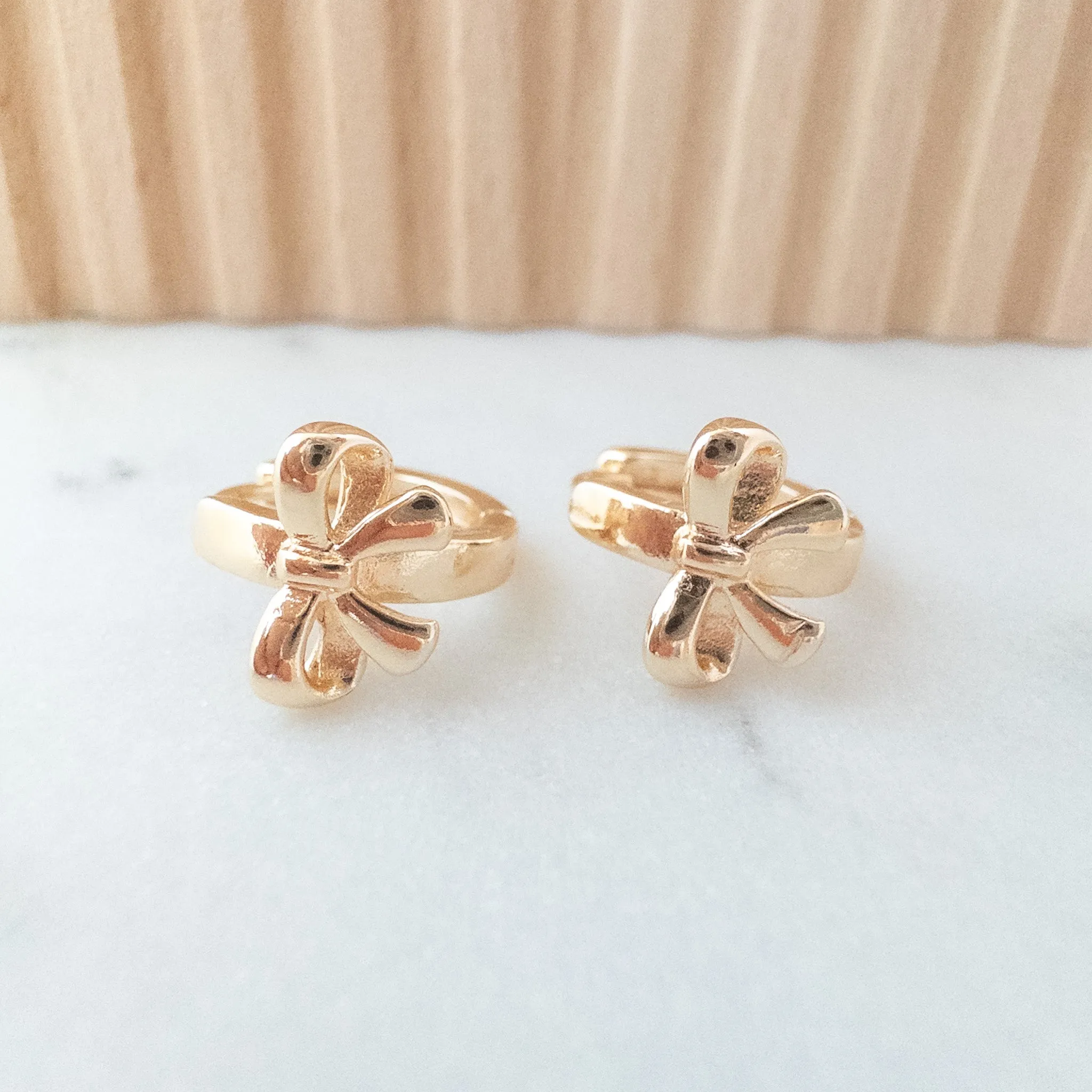 Bow Hoop Earrings