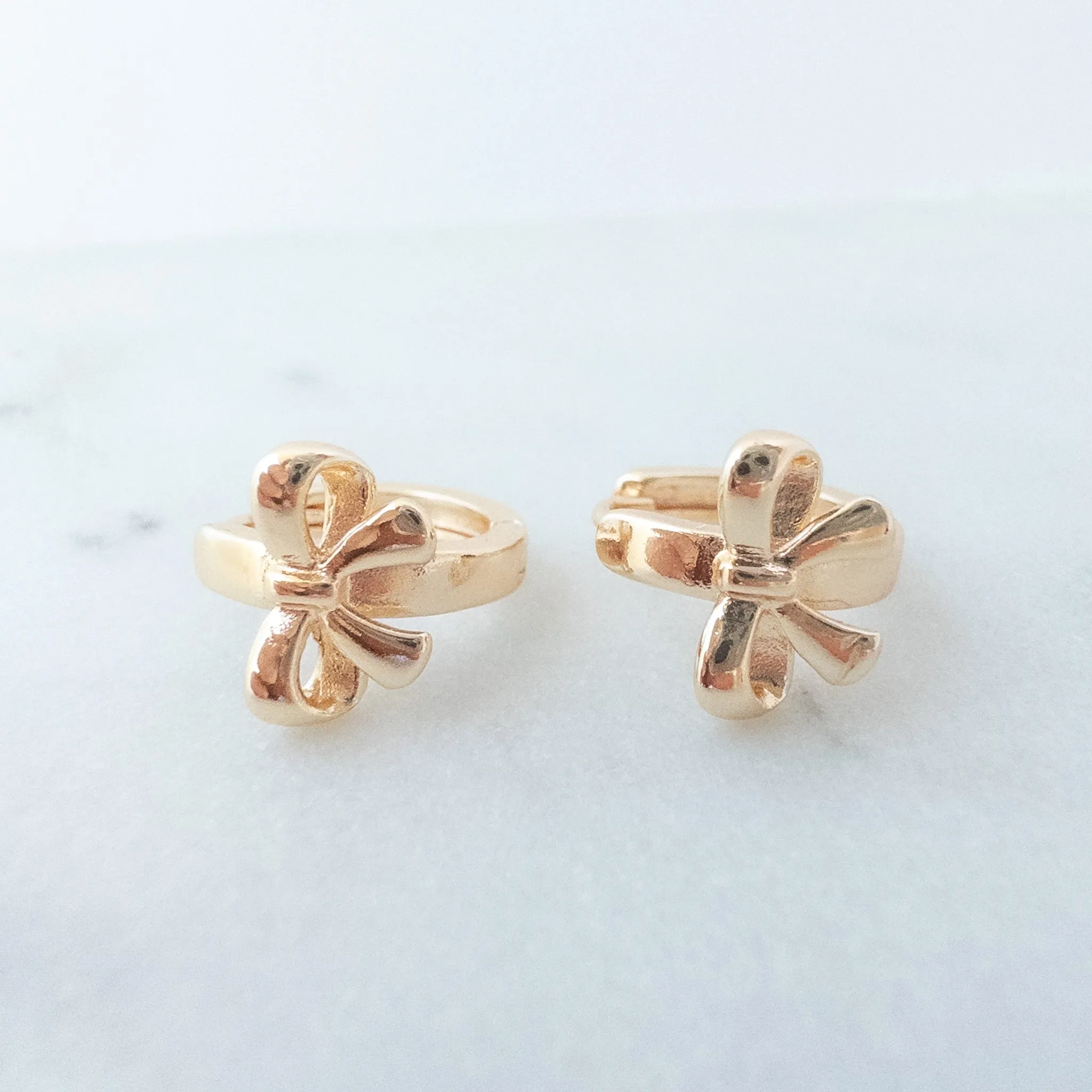 Bow Hoop Earrings