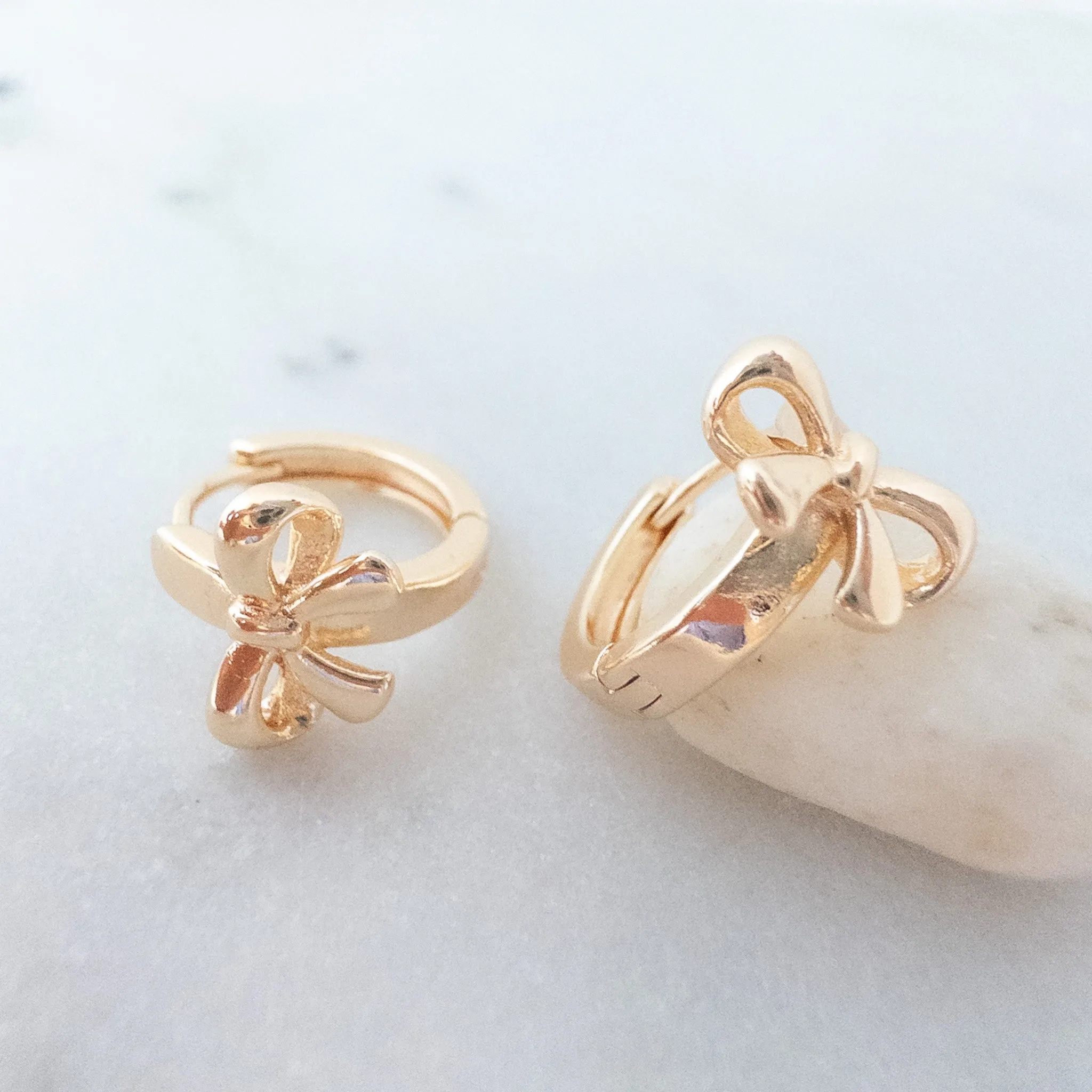 Bow Hoop Earrings