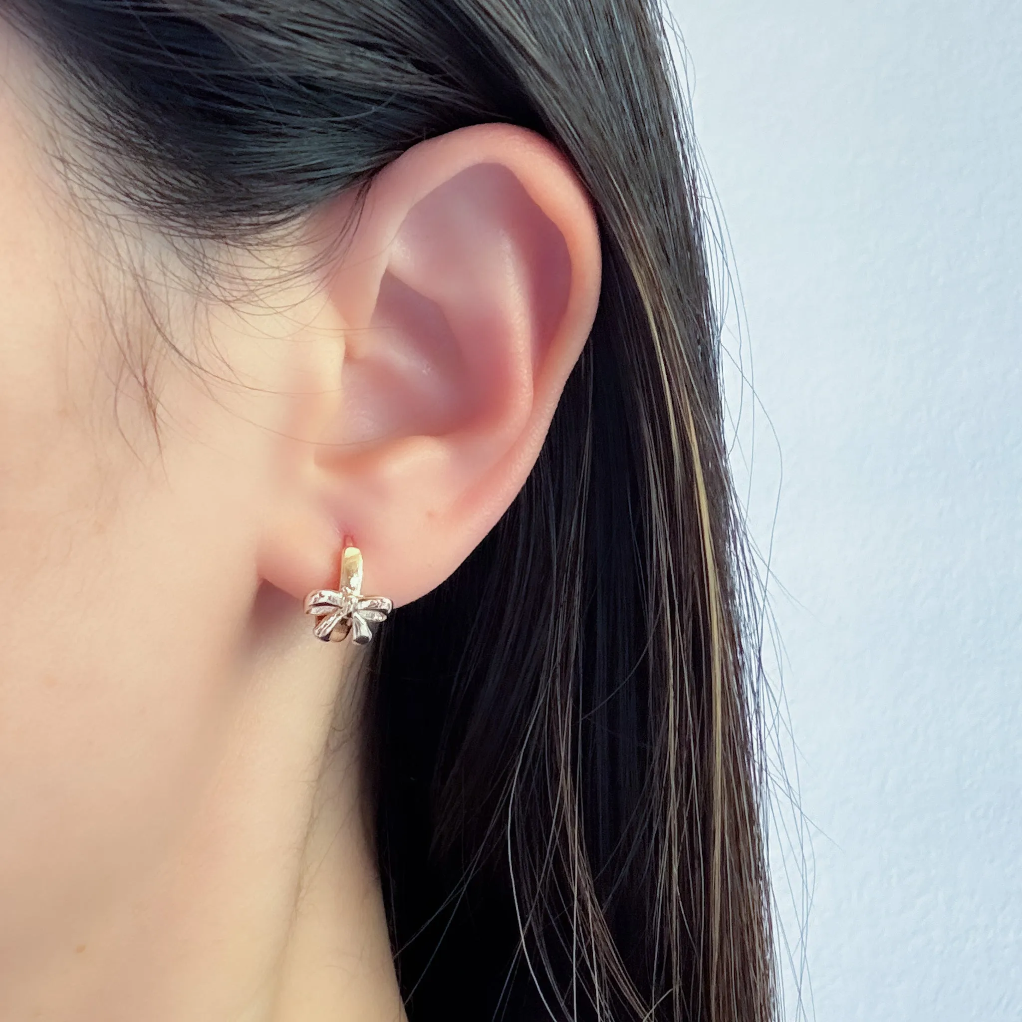 Bow Hoop Earrings