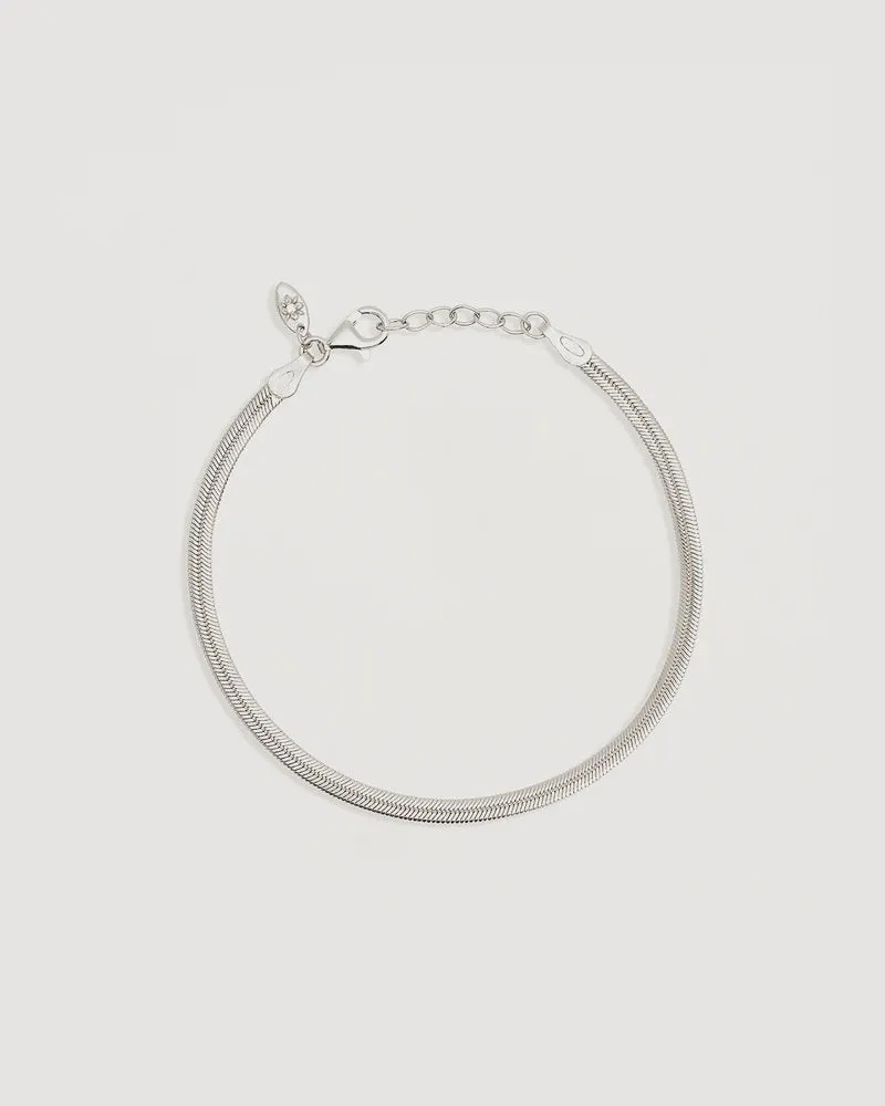 By Charlotte Herringbone Chain Bracelet in Sterling Silver