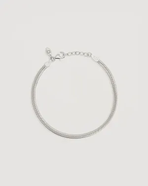 By Charlotte Herringbone Chain Bracelet in Sterling Silver