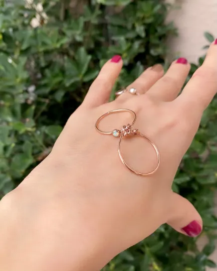 Double Knot Opal Ring