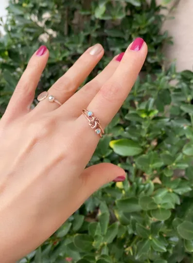 Double Knot Opal Ring