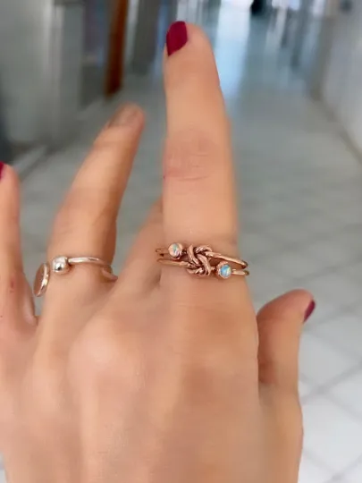 Double Knot Opal Ring