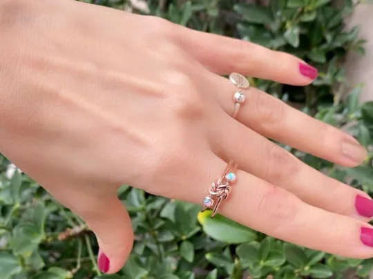Double Knot Opal Ring