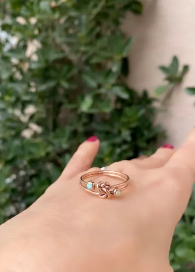 Double Knot Opal Ring