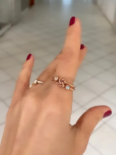 Double Knot Opal Ring