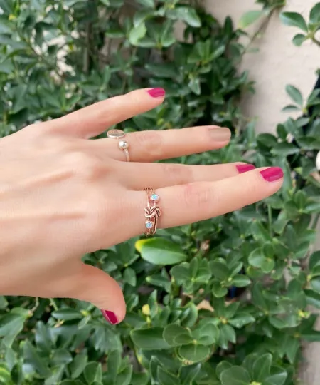 Double Knot Opal Ring