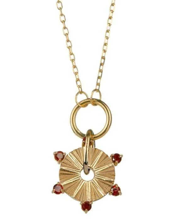 Fire Element Garnet Necklace