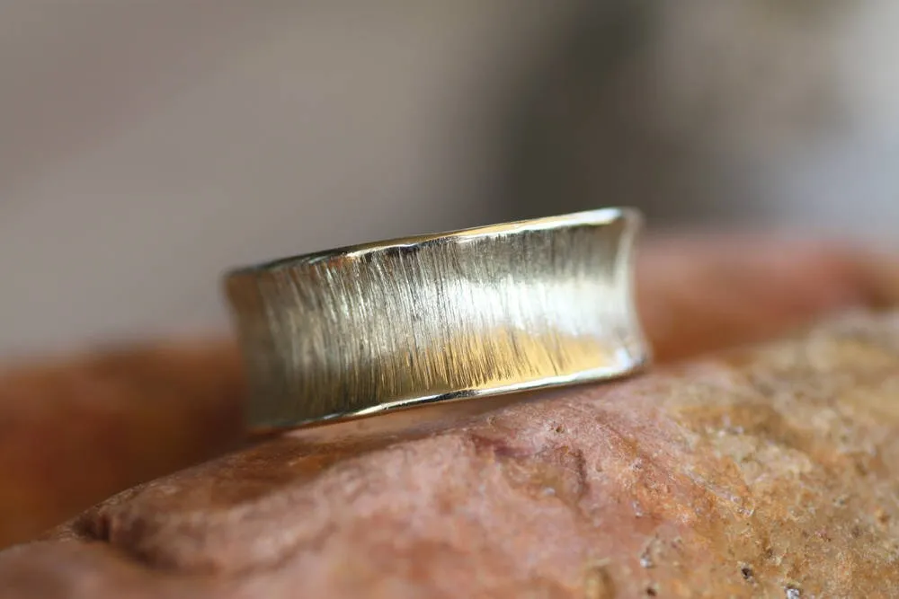 Hammered gold custom made ring