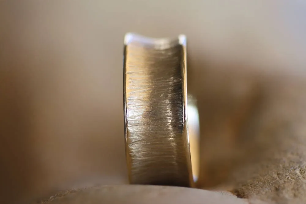 Hammered gold custom made ring