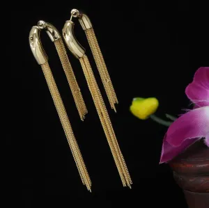 Korean Gold/Silver Plated Long Chain Earring
