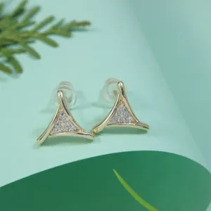 Korean Sterling Cubic Zirconia Stud Earring