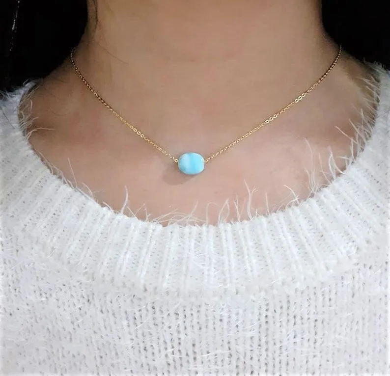 Larimar Floating Necklace