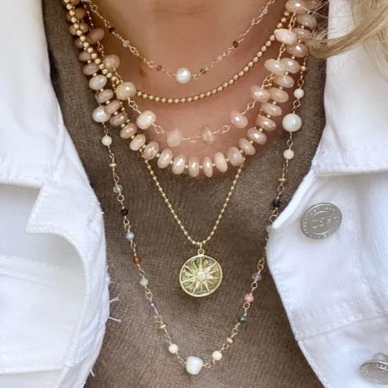 Mixed Gemstone Necklace -  Mara