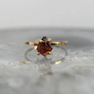 Raw Garnet Ring