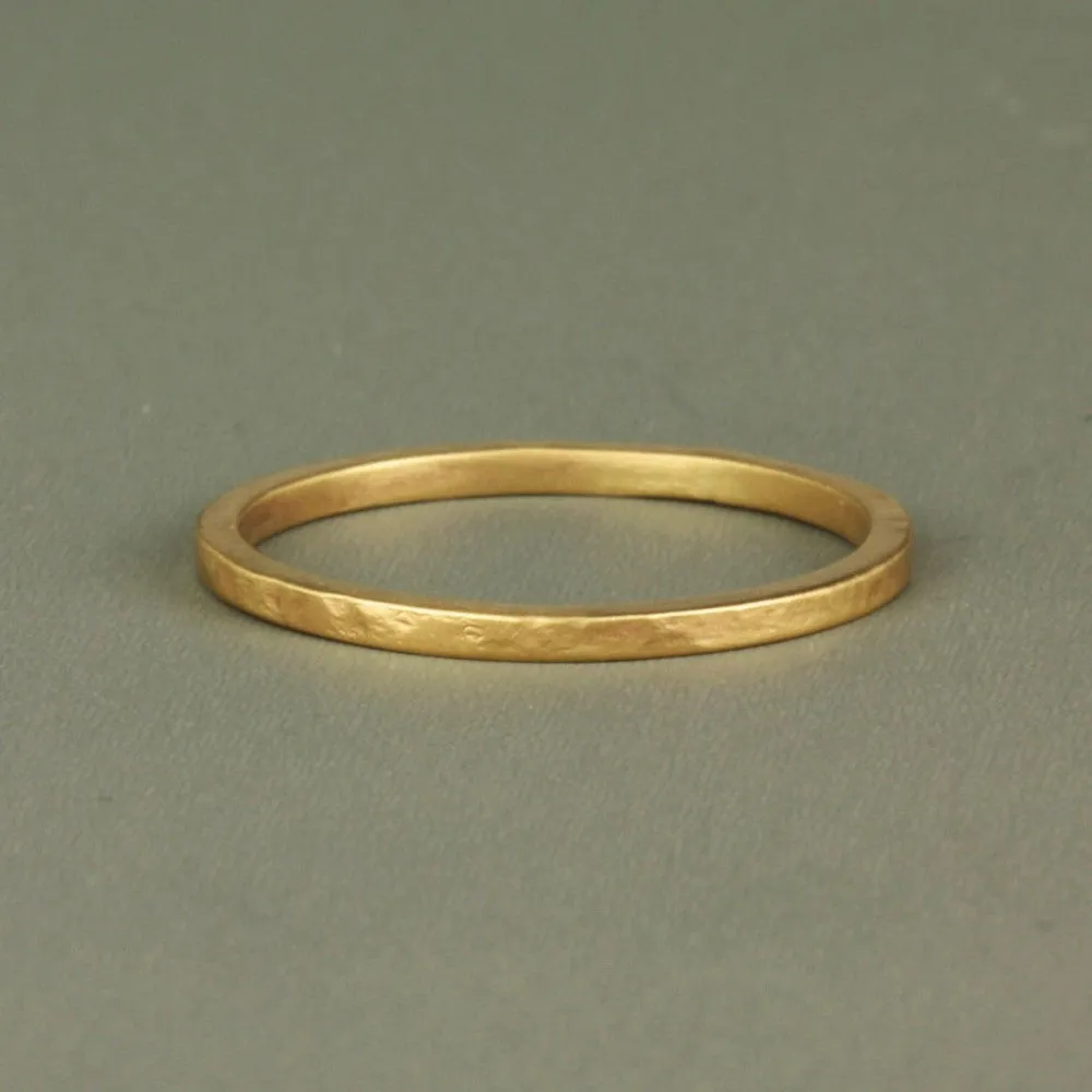 Slim Organic Gold Ring