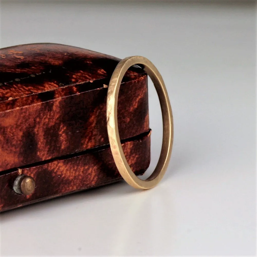 Slim Organic Gold Ring