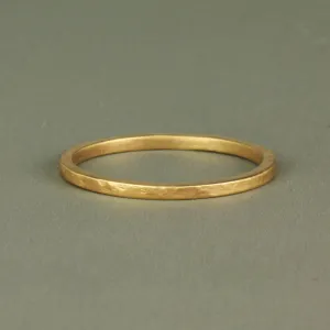 Slim Organic Gold Ring