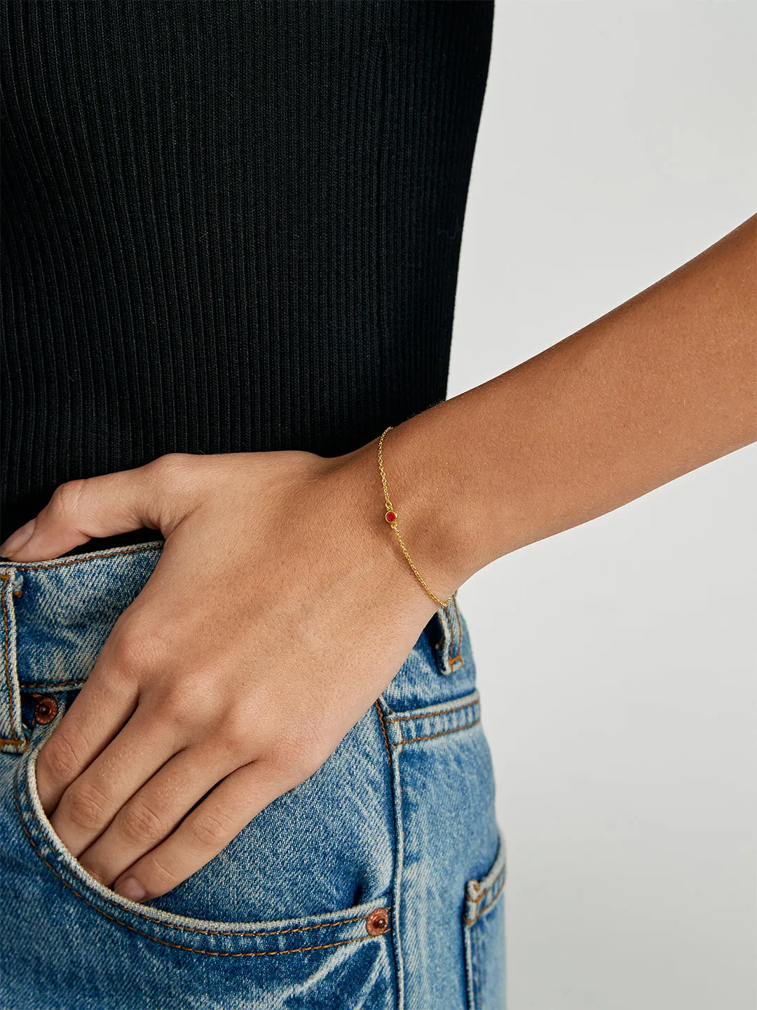 Tiny Ruby Bracelet
