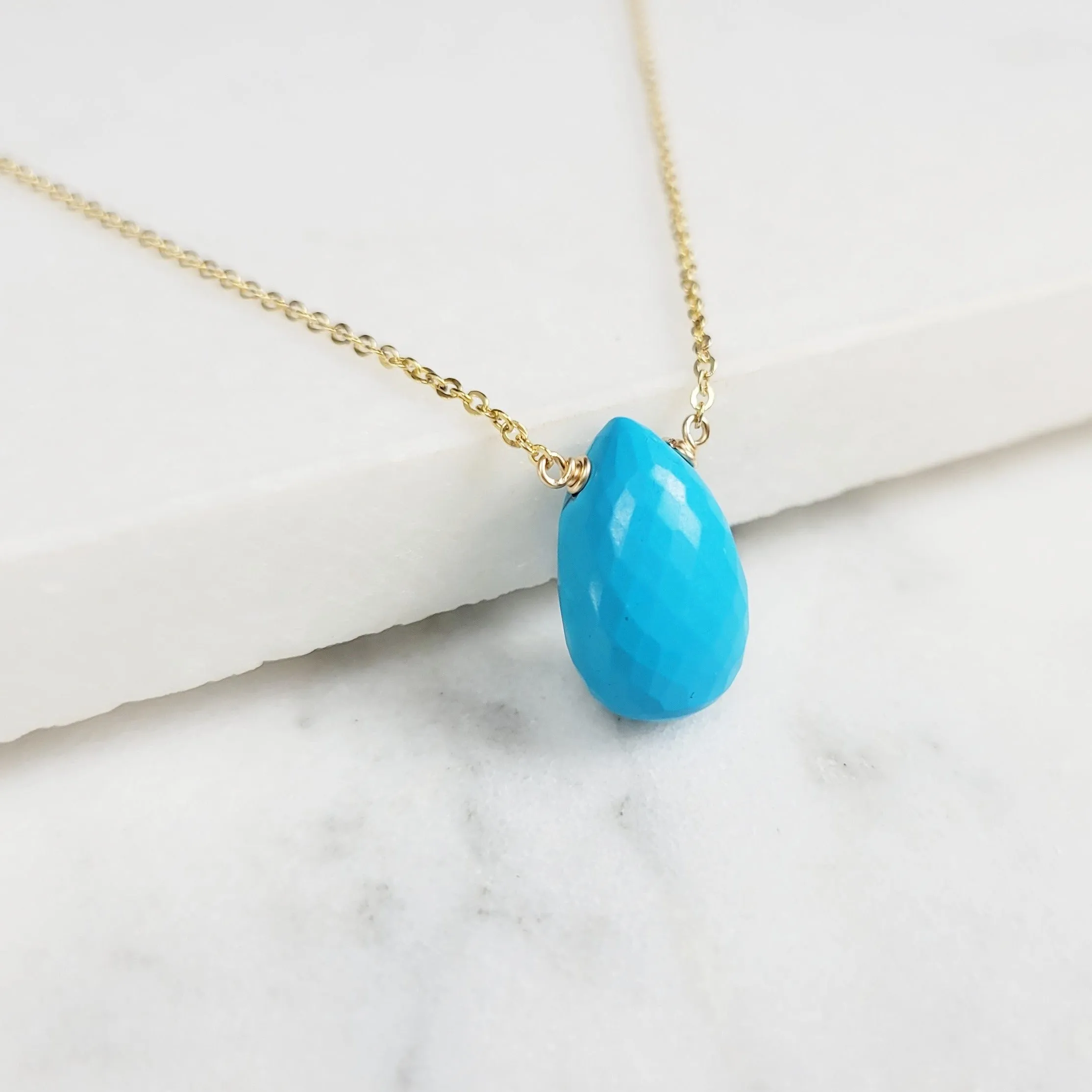 Turquoise Briolette Necklace