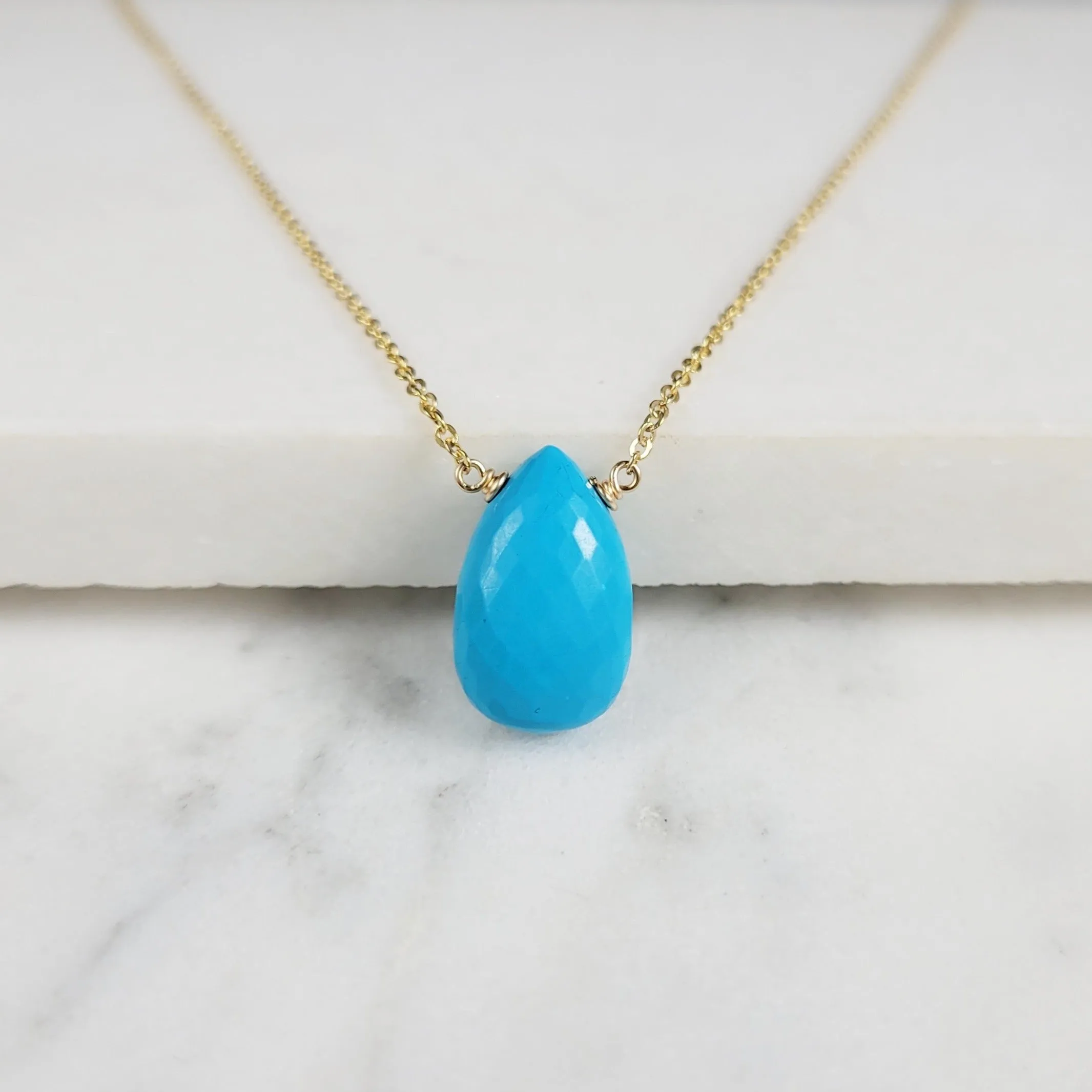Turquoise Briolette Necklace