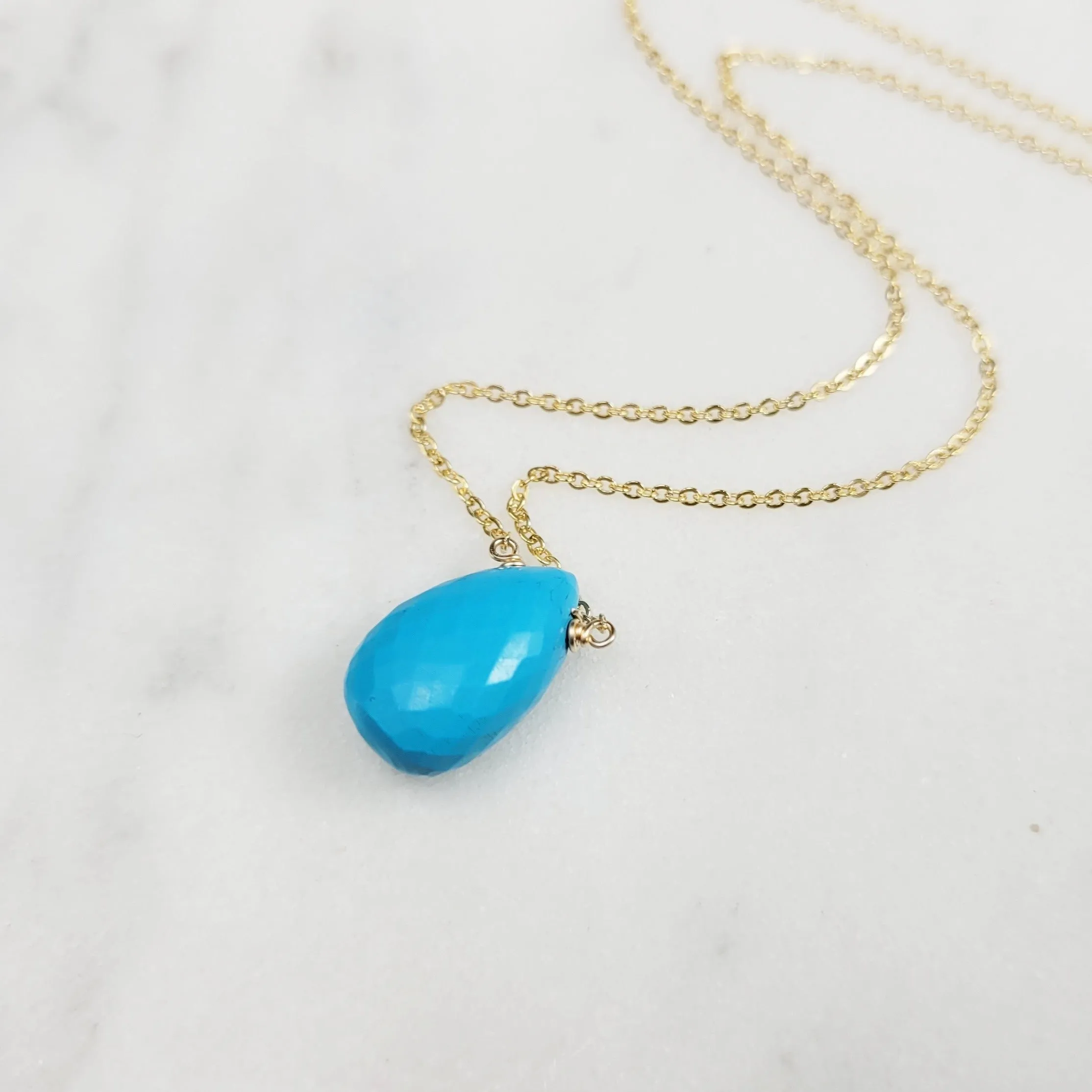 Turquoise Briolette Necklace