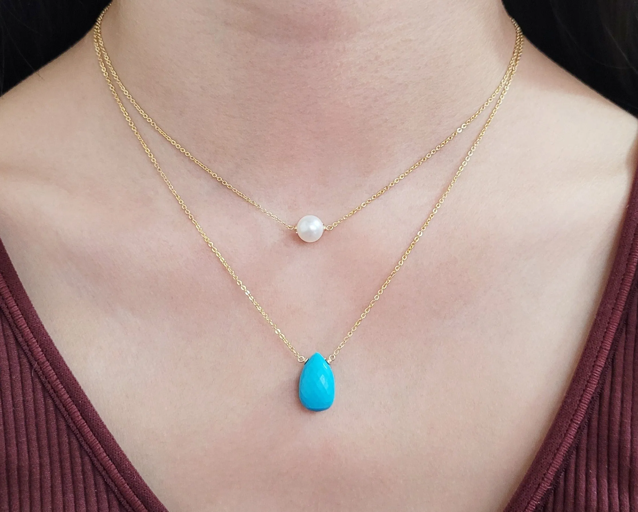 Turquoise Briolette Necklace