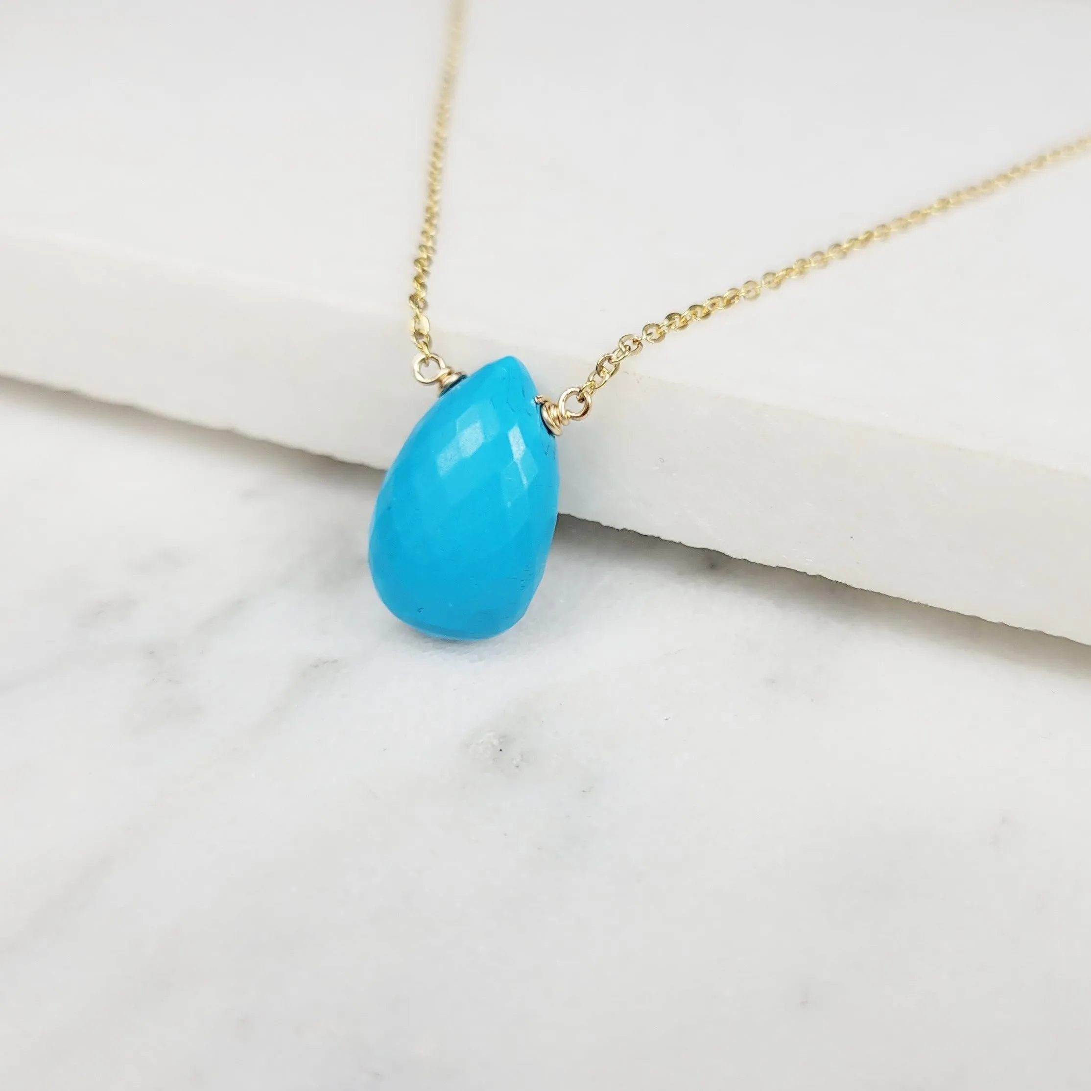 Turquoise Briolette Necklace