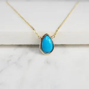 Turquoise Briolette Pendant Necklace
