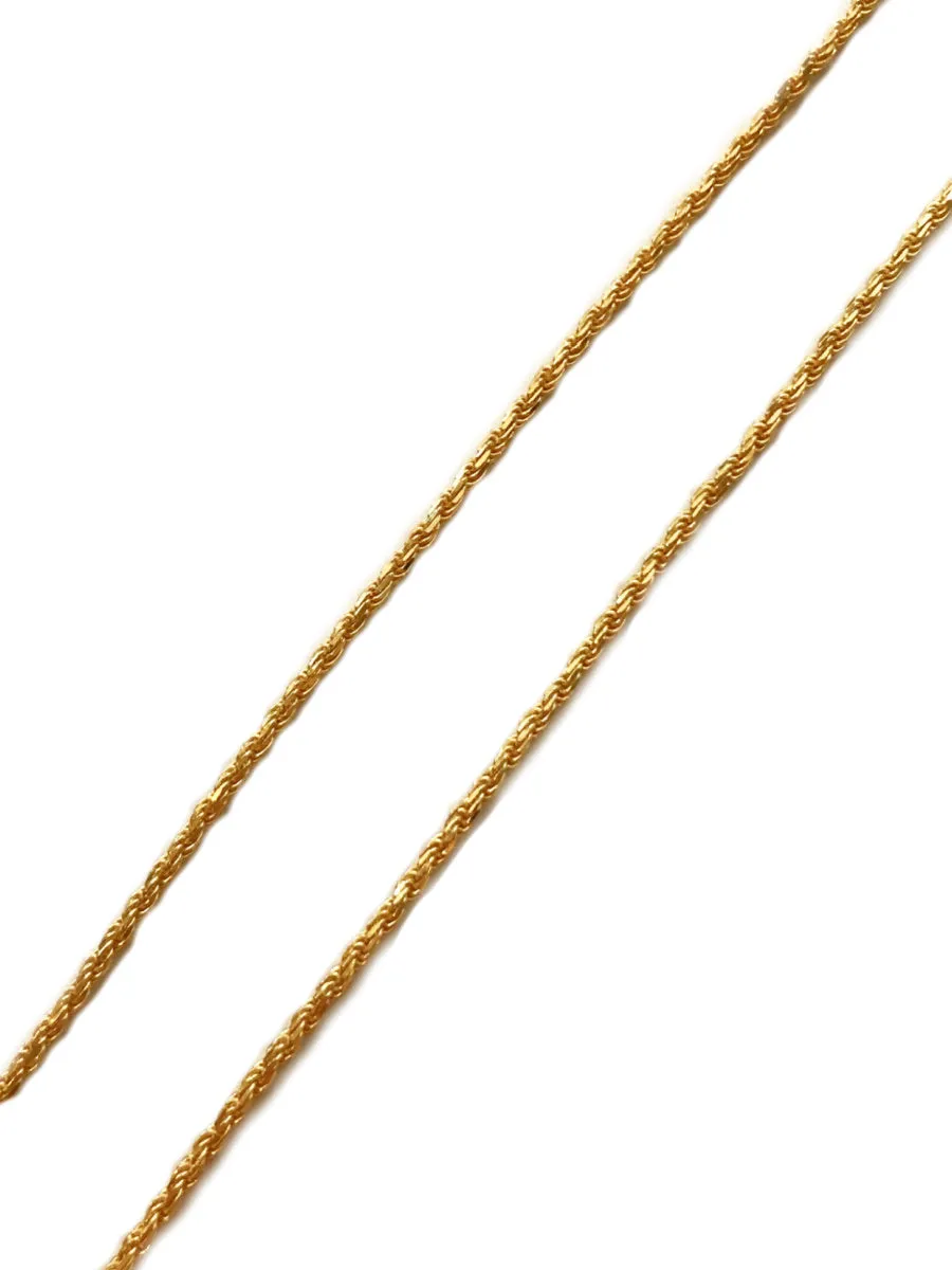 Vermeil Diamond Cut Rope Chain