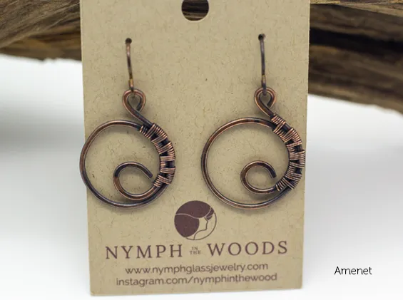 Woven Copper Earrings