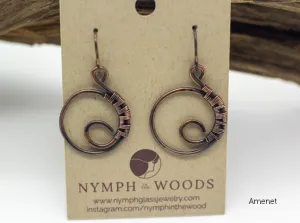 Woven Copper Earrings